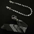 Flower silicone pants square scarf personalized pants chain