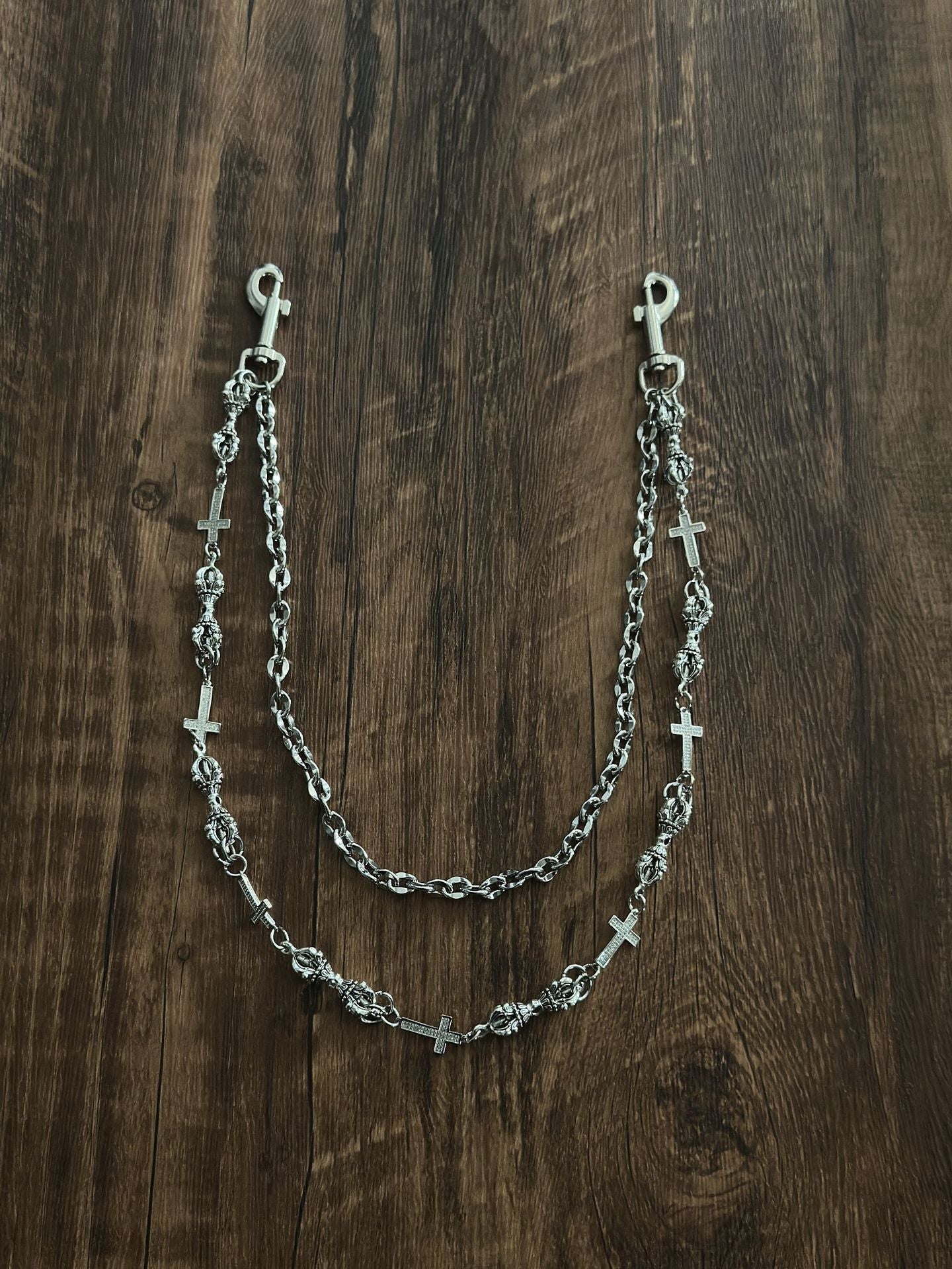 Diamond Cross Denim Waist Chain