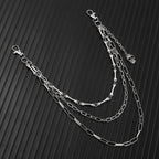 Thin three-chain bone skull pants chain