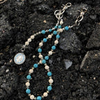 Volcanic stone waist pendant bead pants chain