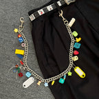 Diamond-studded Cuban Dopamine pants chain