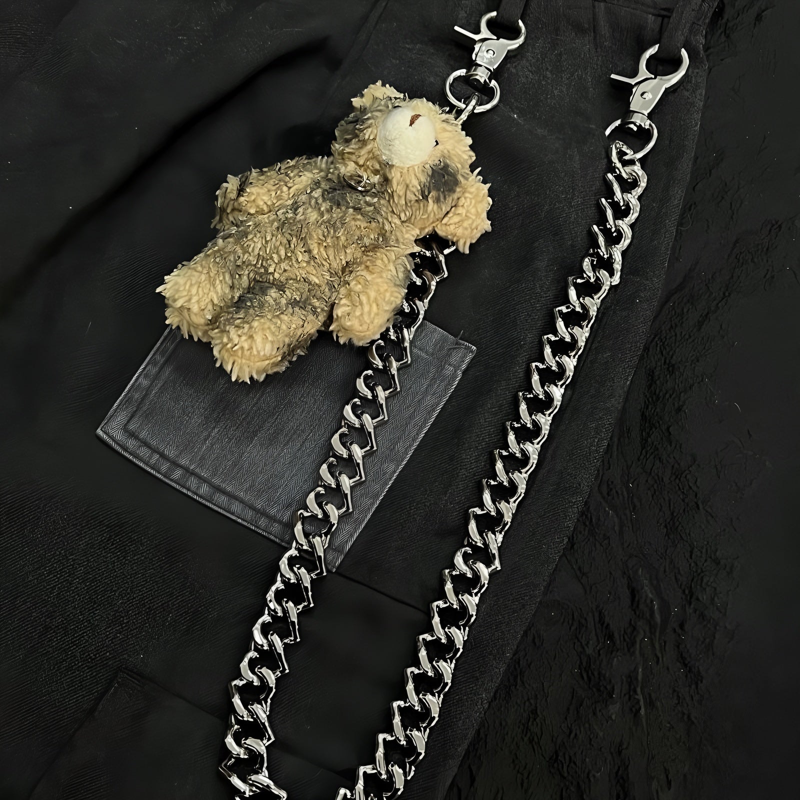 Cute bear plush original doll pendant pants chain
