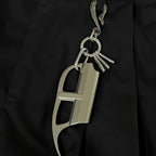 Antique silver high-end keychain trouser chain