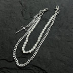 Three-chain personality street style pearl pants chain