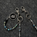 New vintage turquoise hand-beaded trouser chain