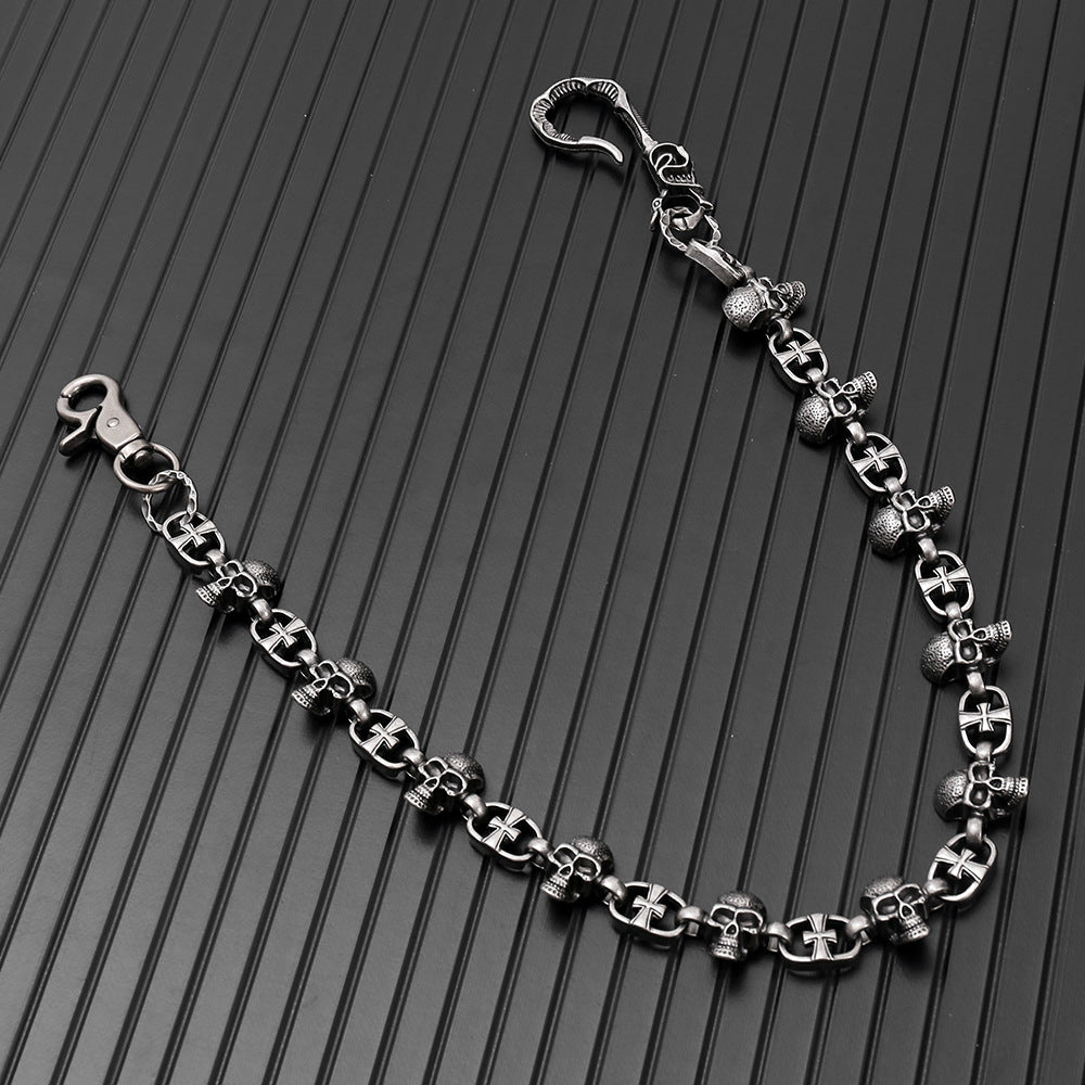 Vintage skull trouser chain Halloween trouser chain