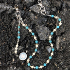 Volcanic stone waist pendant bead pants chain