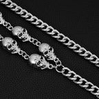 Hip-hop double-layer skull cross single-layer trouser chain