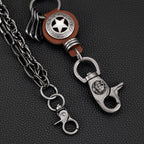 Double chain double cloth buckle light luxury trouser chain