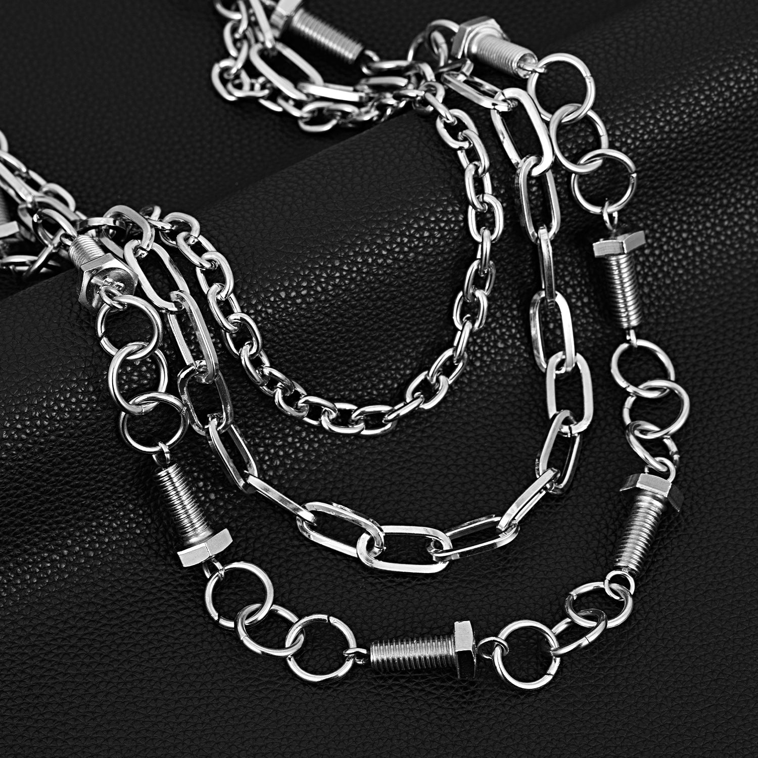 Personalized screw metal trouser chain