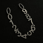 Metal Number Series Pants Chain