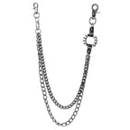 Exaggerated spiked retro art men's and women's hip-hop punk pants chain