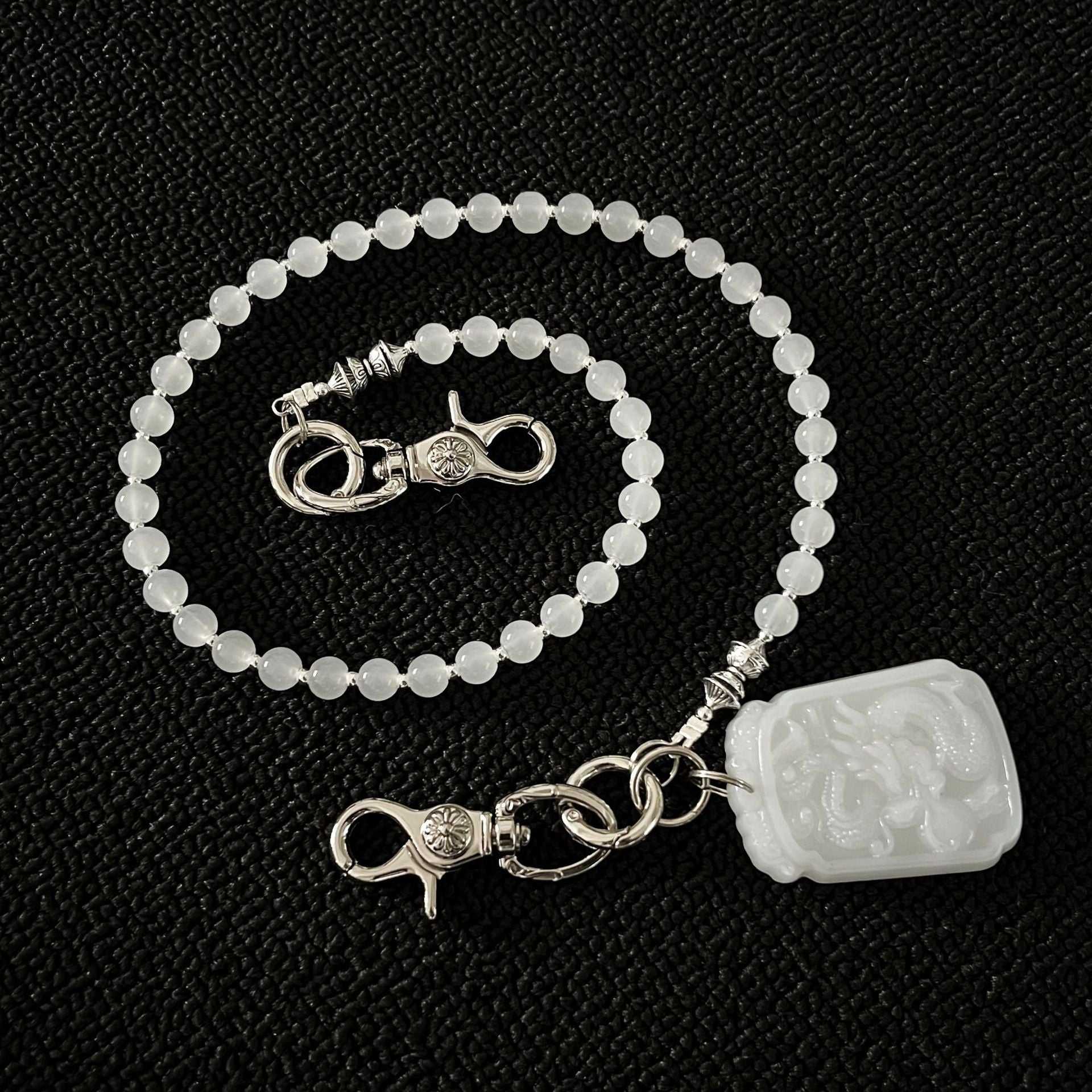 Original Chinese jade beaded trouser chain