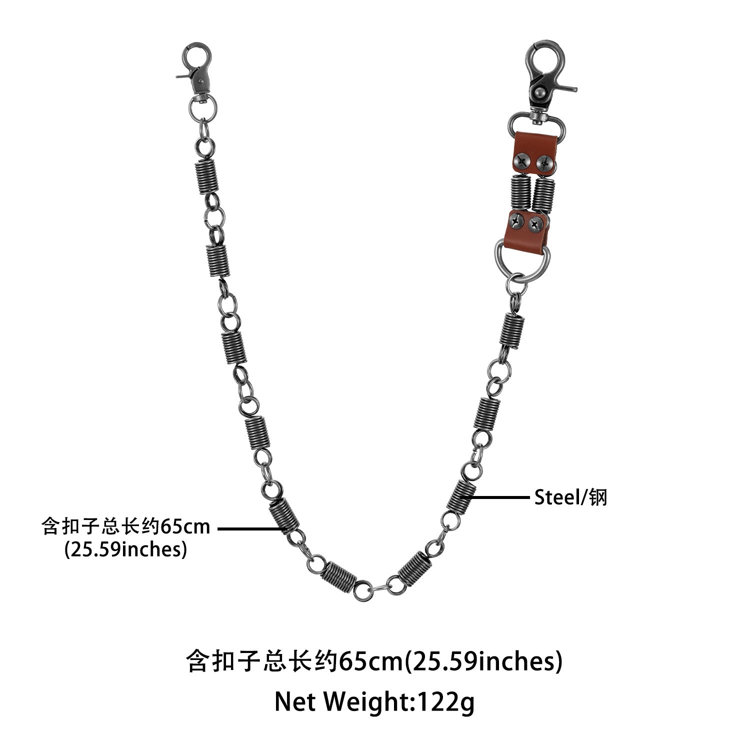 Single layer spring first layer cowhide pants chain