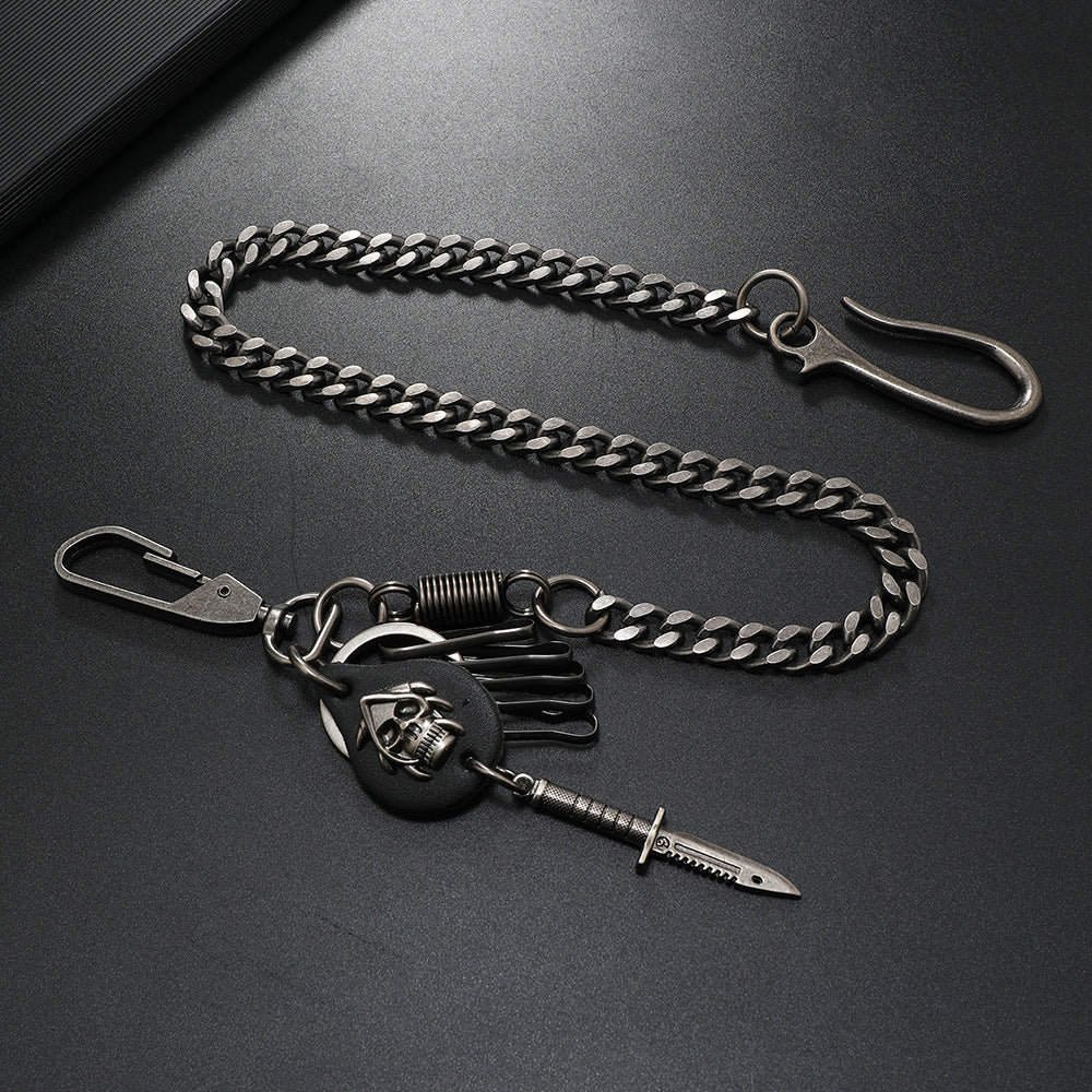 Ghost Bayonet Dagger Pendant Pants Chain