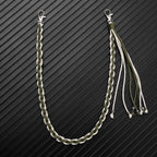 Hand-woven waxed thread jeans chain
