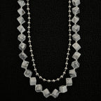 Double chain square stone personalized pants chain