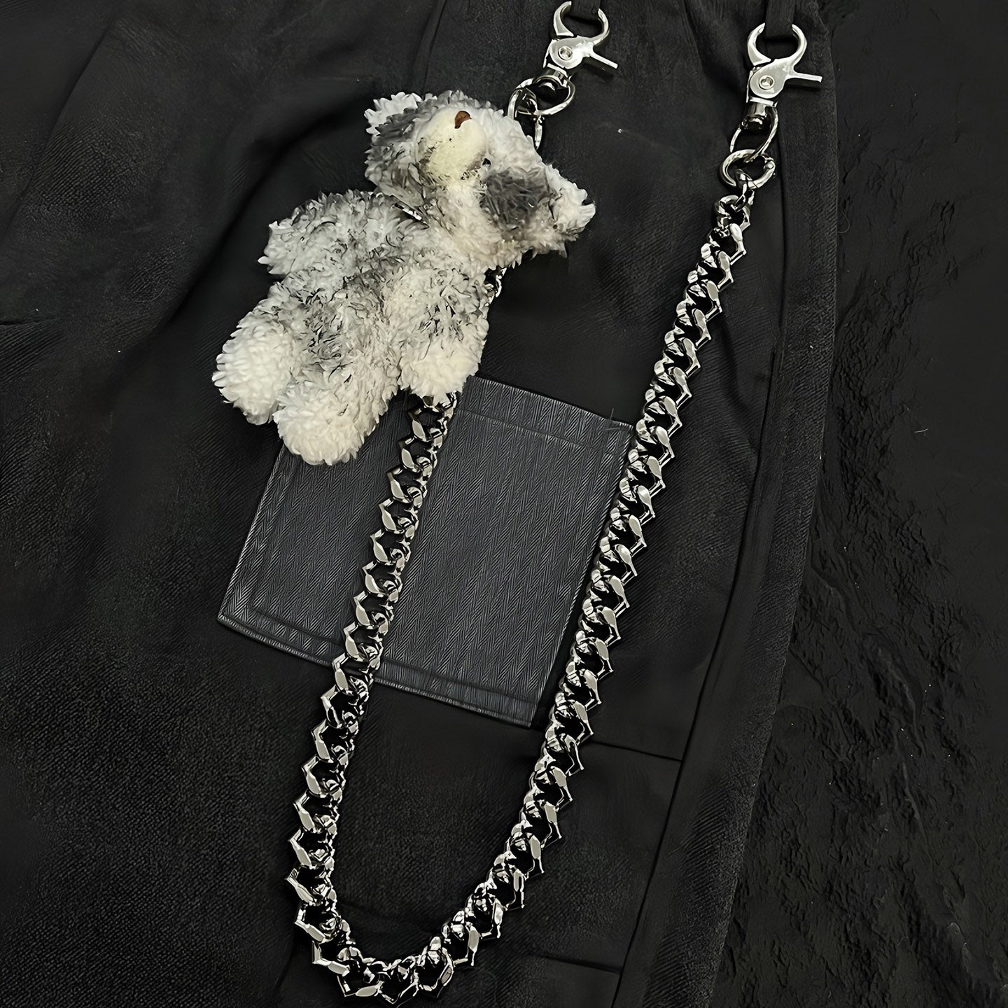 Cute bear plush original doll pendant pants chain