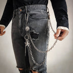 Punk hip-hop motorcycle street pants chain