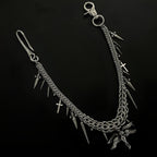 European and American chain mail rivet pants chain