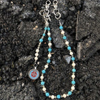 Volcanic stone waist pendant bead pants chain