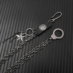 Punk hip-hop motorcycle street pants chain