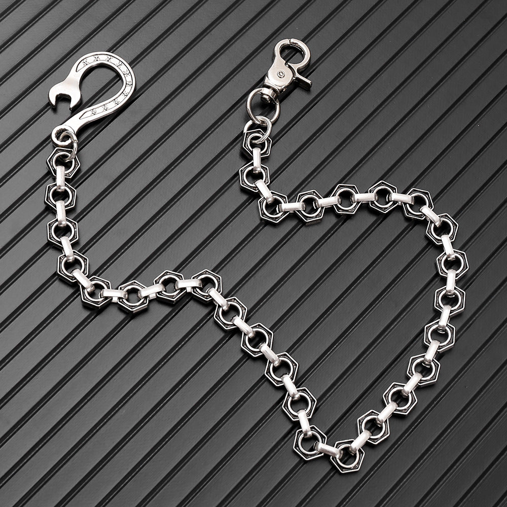 Fashion punk hip-hop style metal pants chain