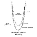 Double spring motorcycle chain pants chain