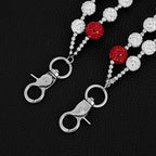 14mm large diamond ball diamond double chain trouser chain