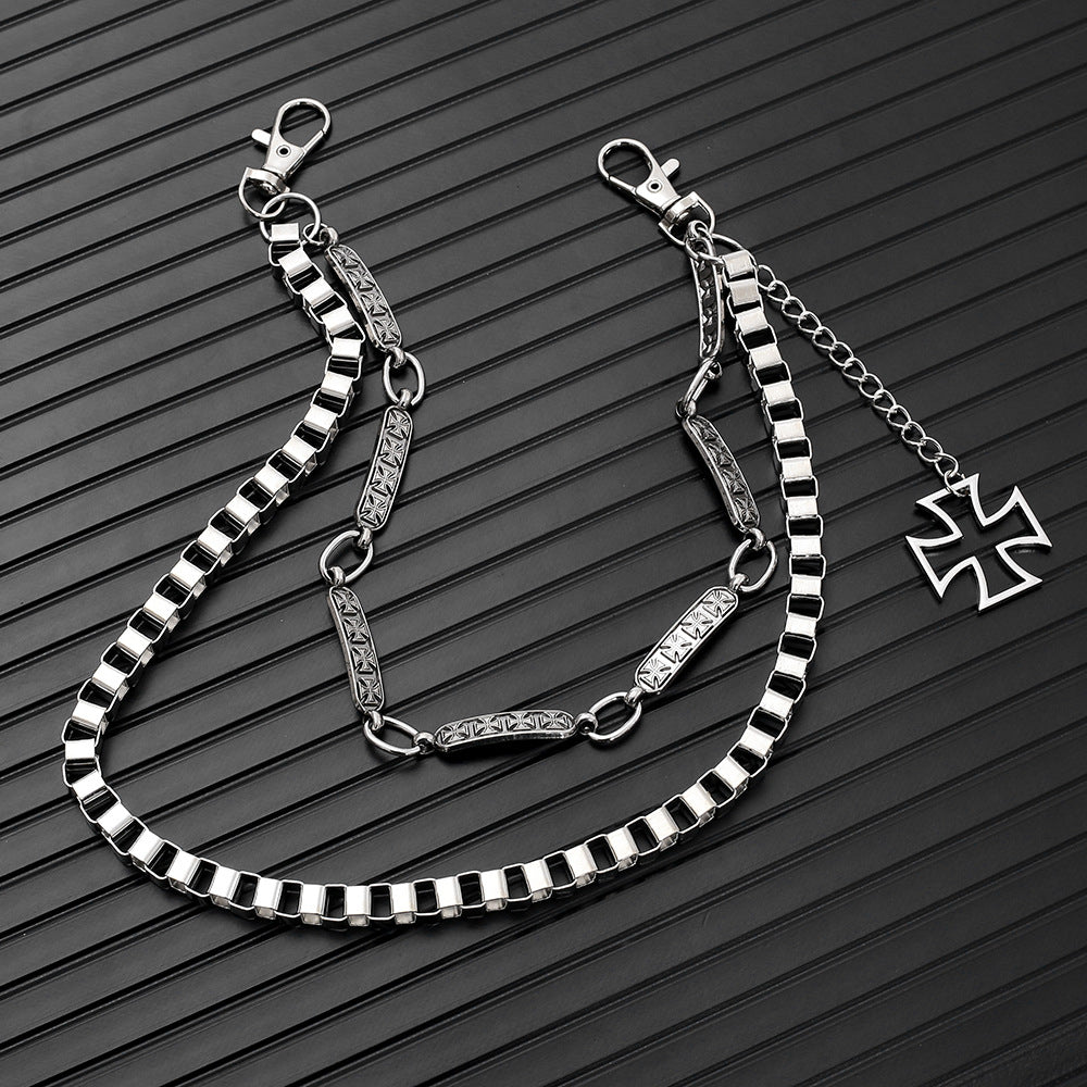 Exclusive design metal double chain waist chain
