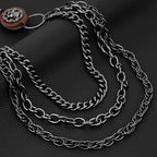 Three-chain thick skull hip-hop waist chain Halloween dark pants chain
