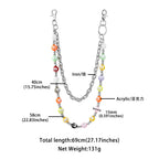 M&M double metal long trouser chain