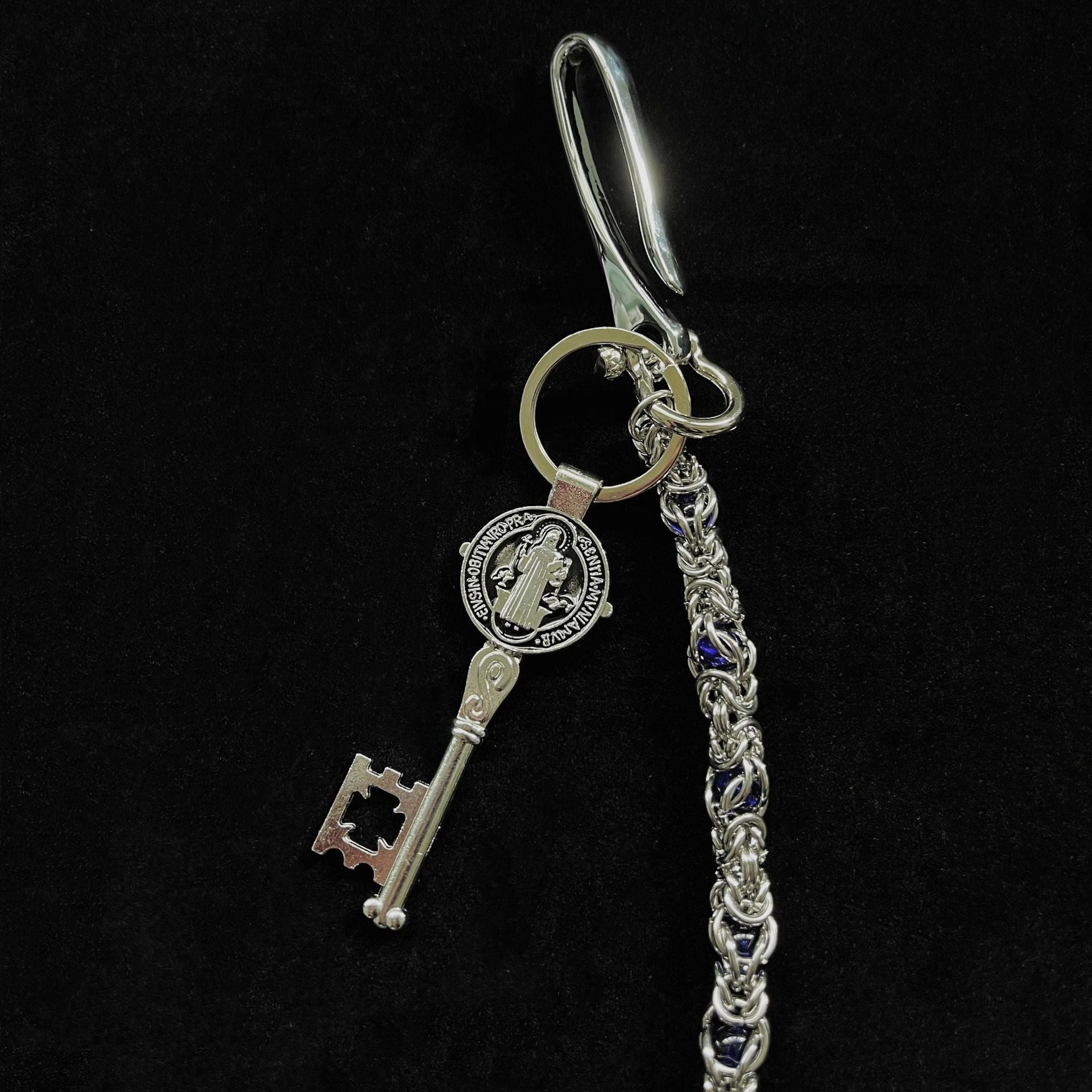 Purple-Dragon Bone Bead Pants Chain