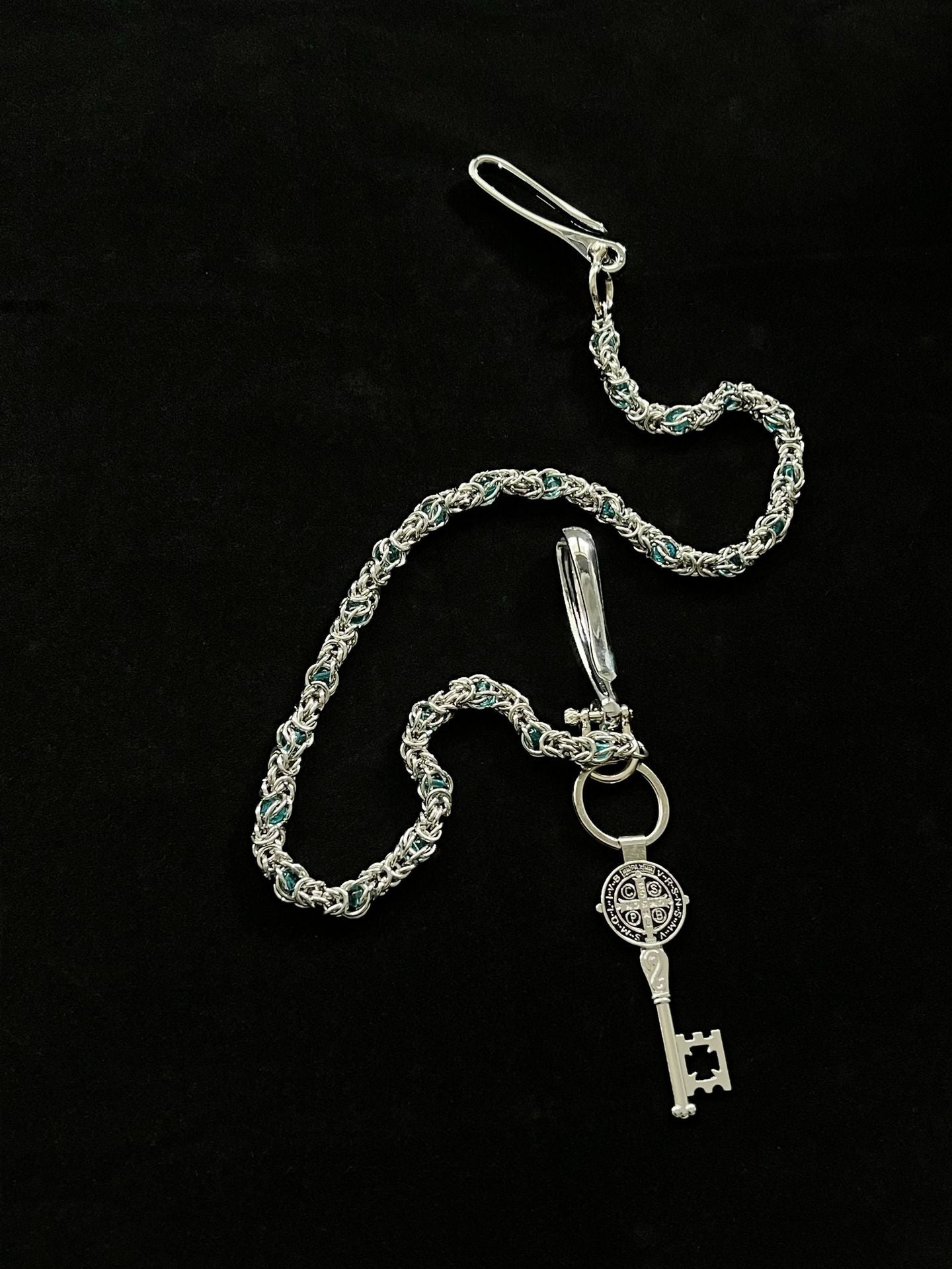 Blue-Dragon Bone Bead Pants Chain