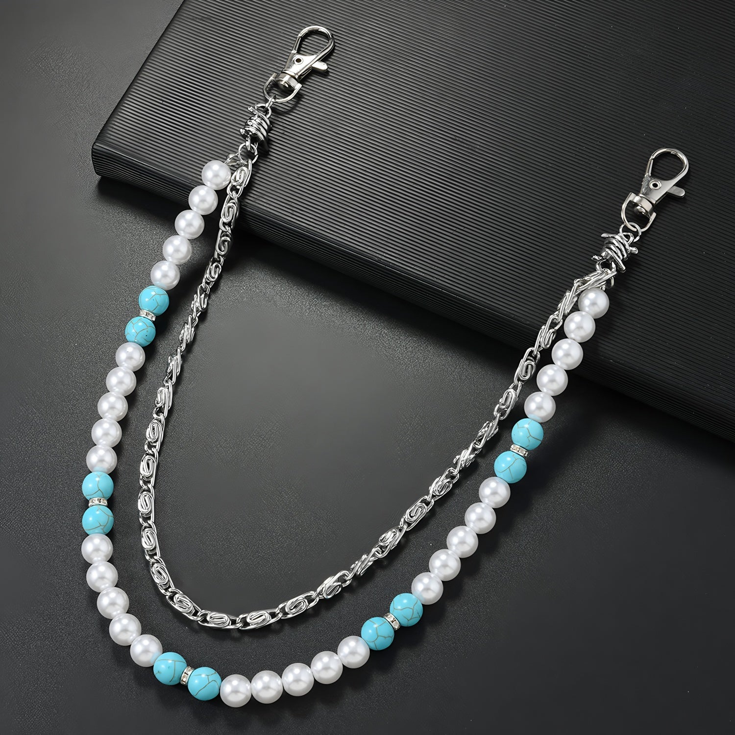 Original Fashion Turquoise Bead Pants Chain