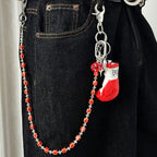 Ceramic cube bead handmade pants chain