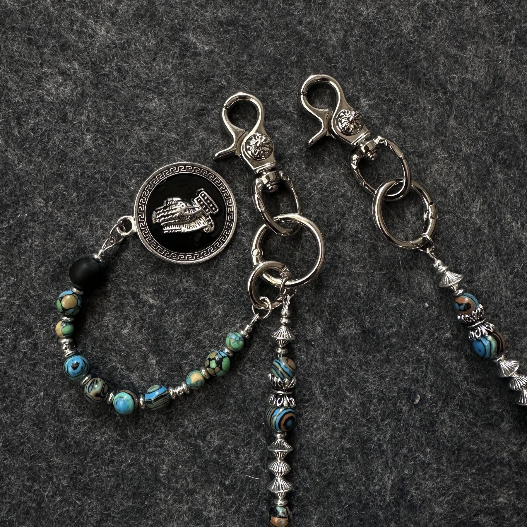 Volcanic stone unique creative accessories pants chain