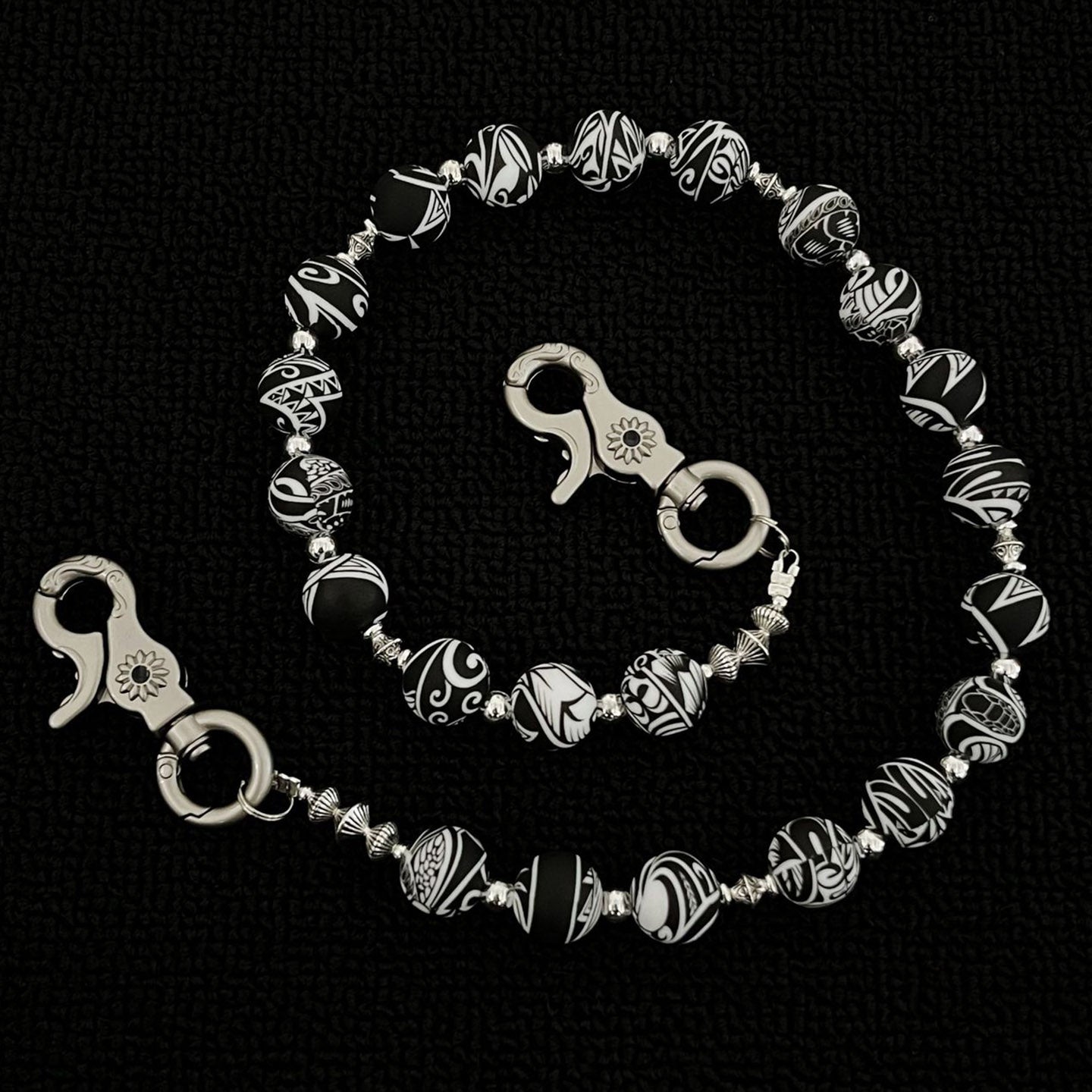 Flower silicone pants square scarf personalized pants chain