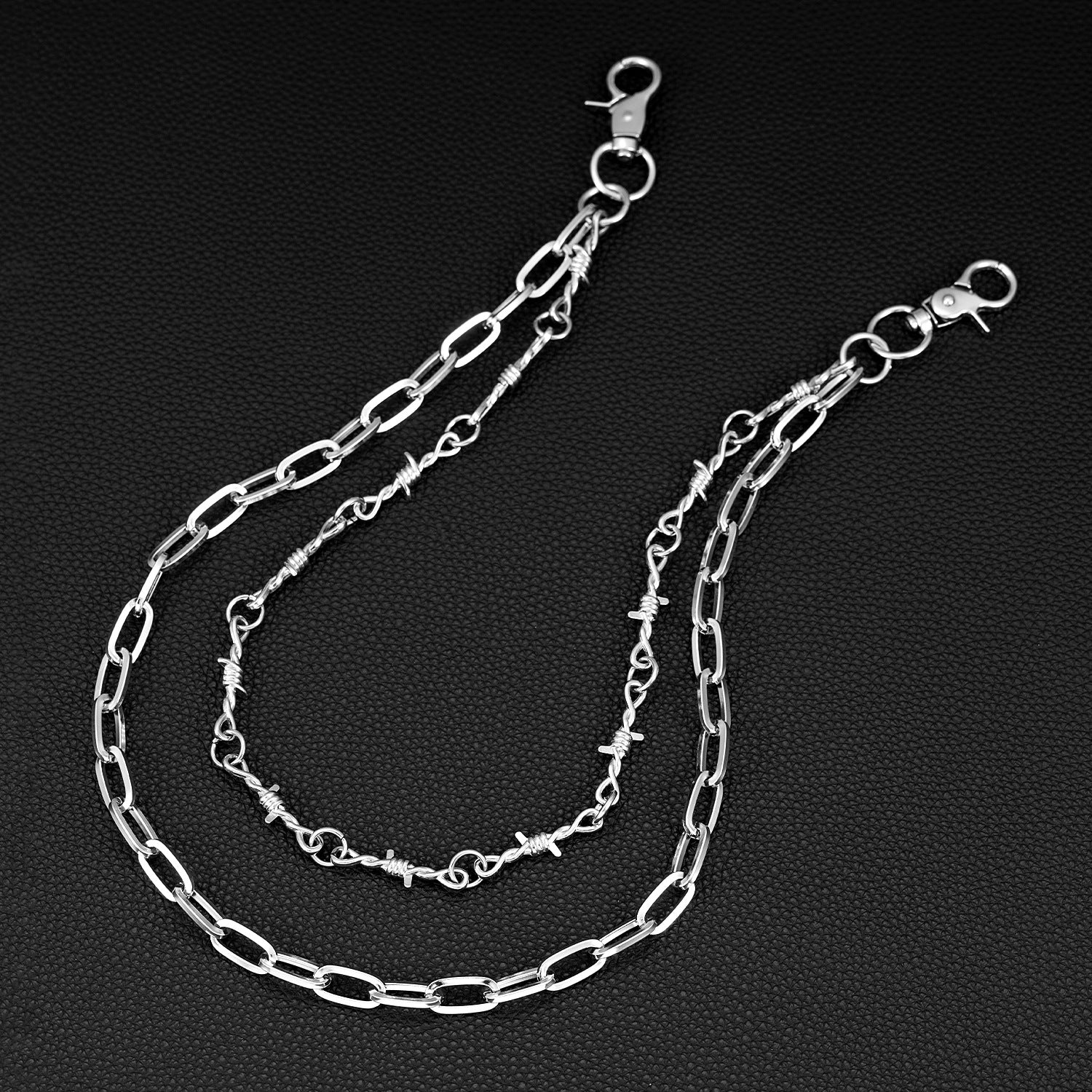Double chain simple trendy jeans chain