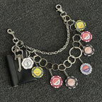 Original multi-color chip double-layer stitching trouser chain