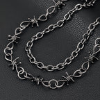 American style double-layer black trouser chain