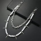 New fashionable pearl studded pants chain