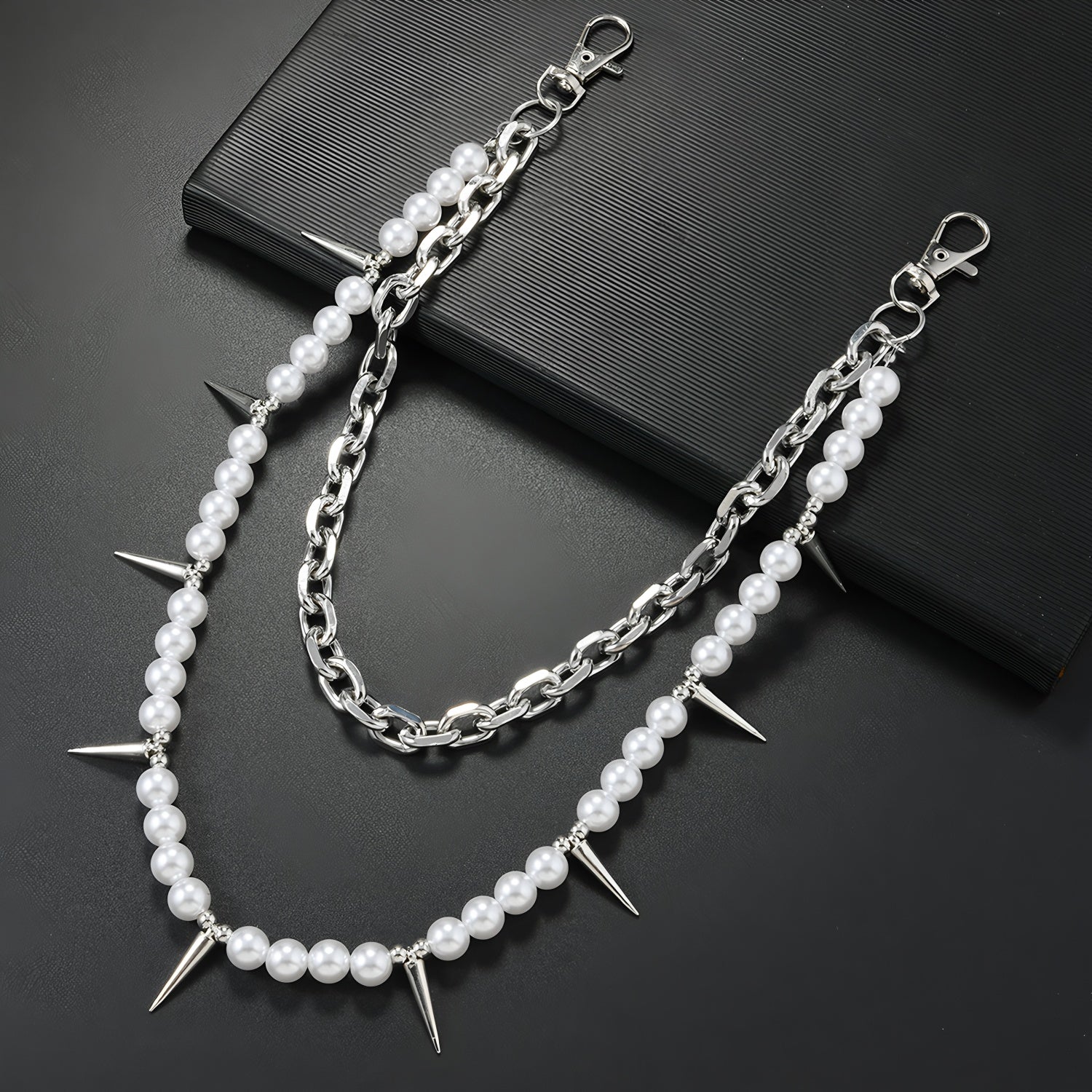 New fashionable pearl studded pants chain