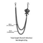 Double chain thick chain elephant pants chain