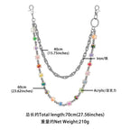 Double chain colorful candy trend hip hop hot selling pants chain