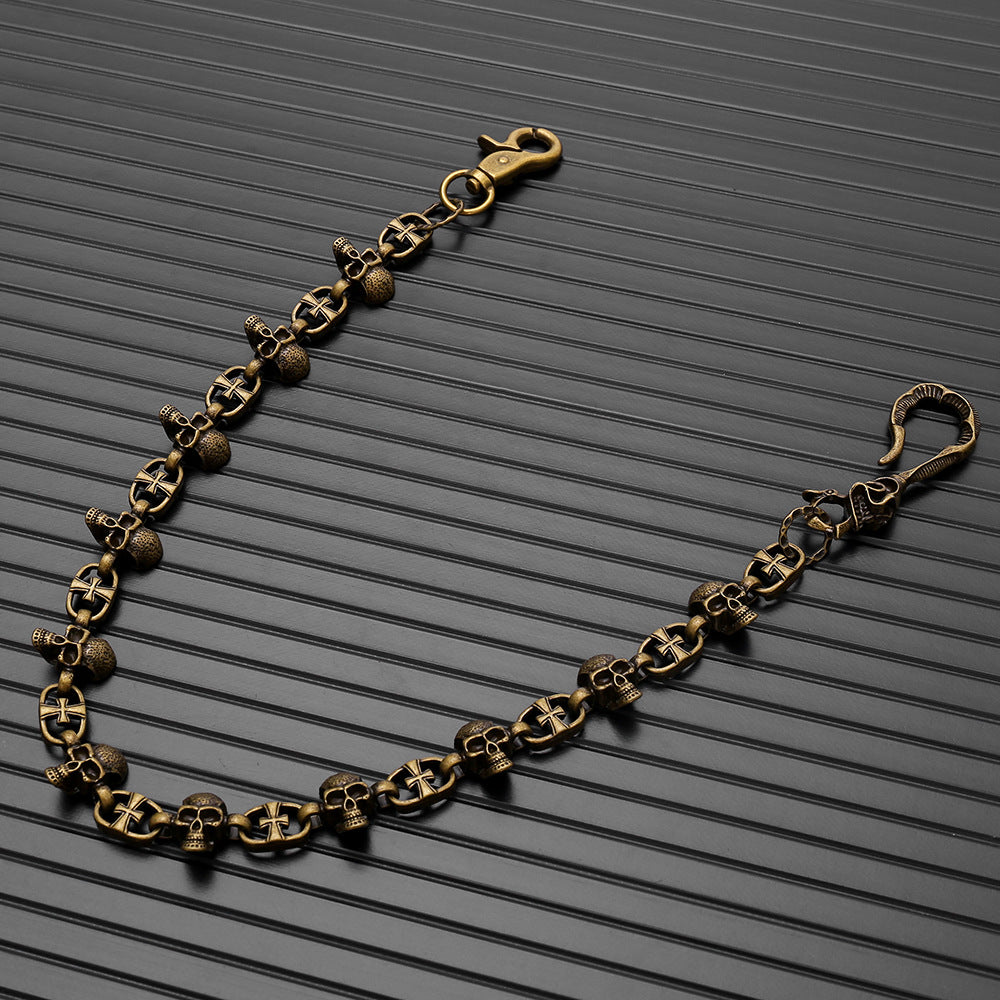 Vintage skull trouser chain Halloween trouser chain