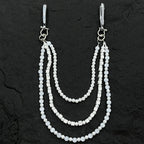 New pearl three-chain waist necklace