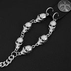 Hip-hop double-layer skull cross single-layer trouser chain