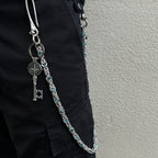 Blue-Dragon Bone Bead Pants Chain