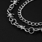 Double-layer thorn thorn versatile hip-hop European and American pants chain